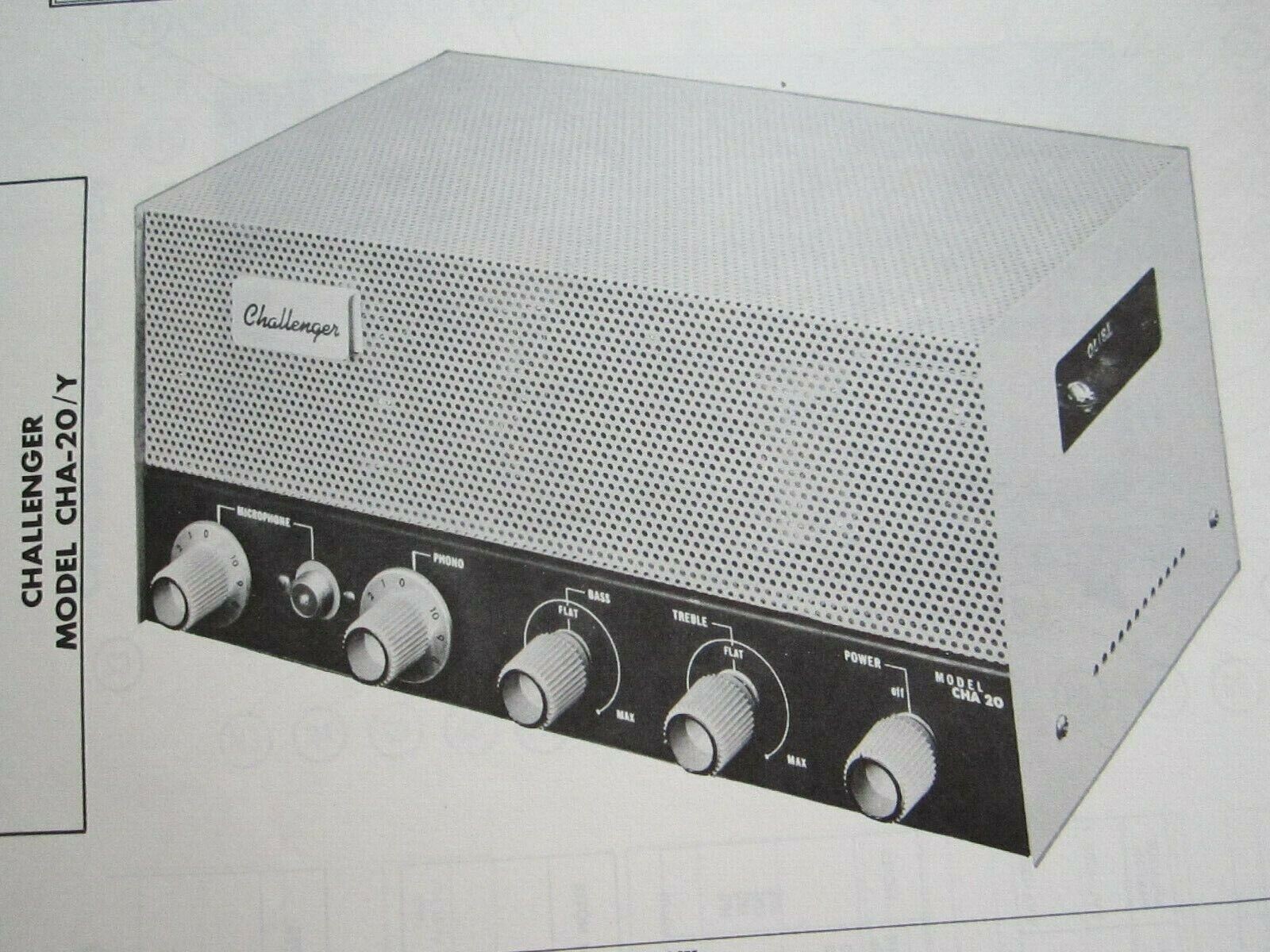 CHALLENGER CHA20, CHA20Y AMPLIFIER PHOTOFACT