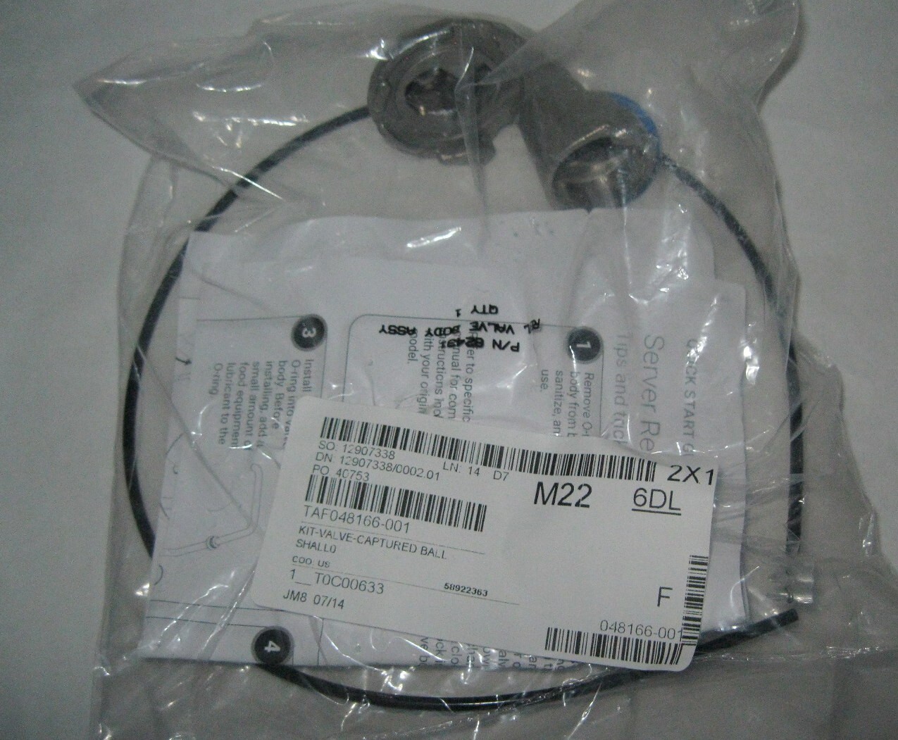 New Server Essentials Taylor 048166-001 Kit Valve Captured Ball Shallow
