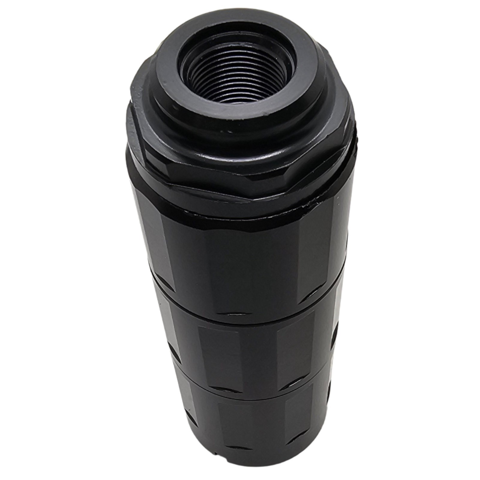 Linear CNC Threaded 1/2x28 Muzzle Brake, Compensator – Steel, Black – 3.8" Long