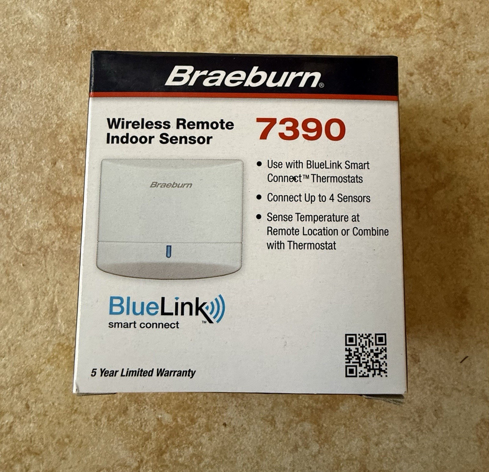 NEW Braeburn 7390 Indoor Wireless Sensor for 7500 and 7320 Thermostats FREE SHIP