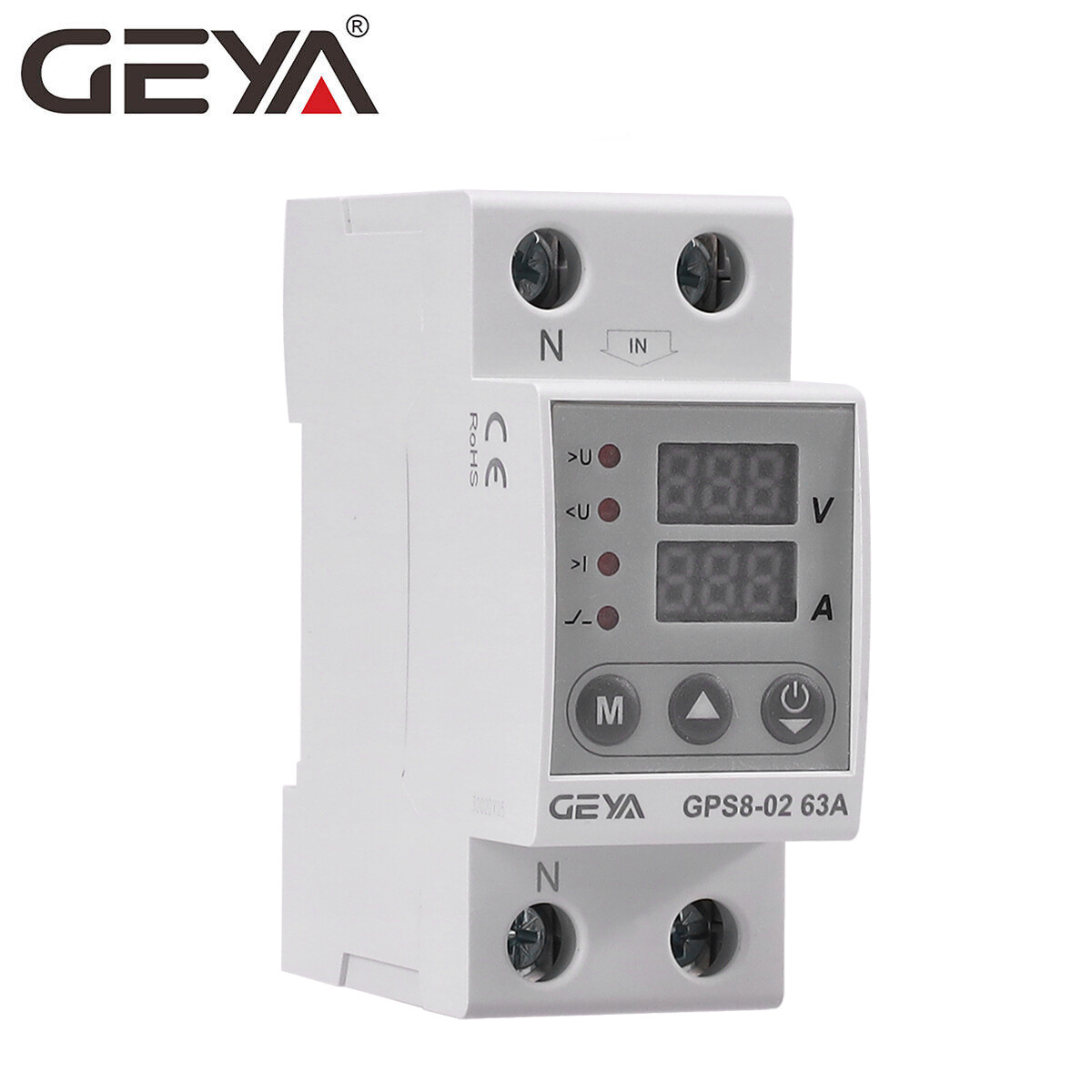 GEYA Over Current Protector Over&Under voltage Protective Device 40A 63A 220V