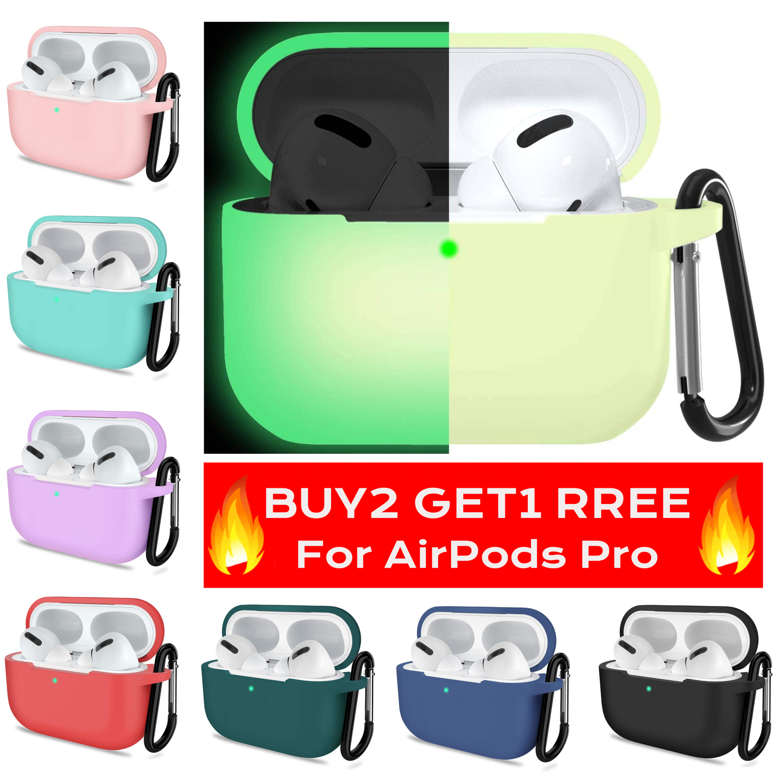 For Apple AirPods PRO Wireless Charging Case Silicone Cover Protective Skin