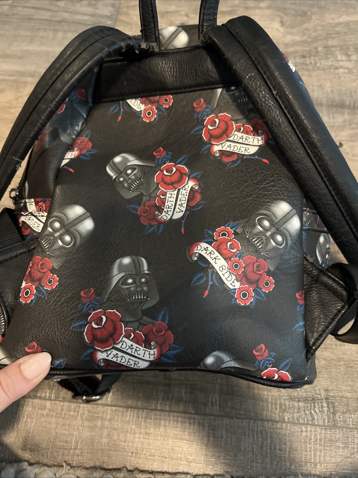 Loungefly Star Wars Darth Vader Dark Side Rose Tattoo Mini Backpack