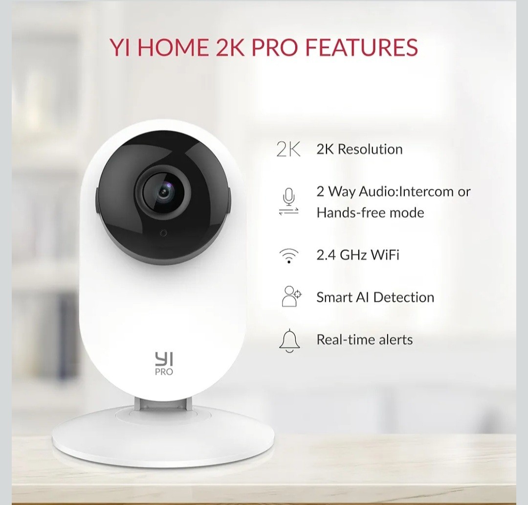 2K Pro Twin Pack Security Cameras Human Detection, Night Vision, Alexa, YI Home