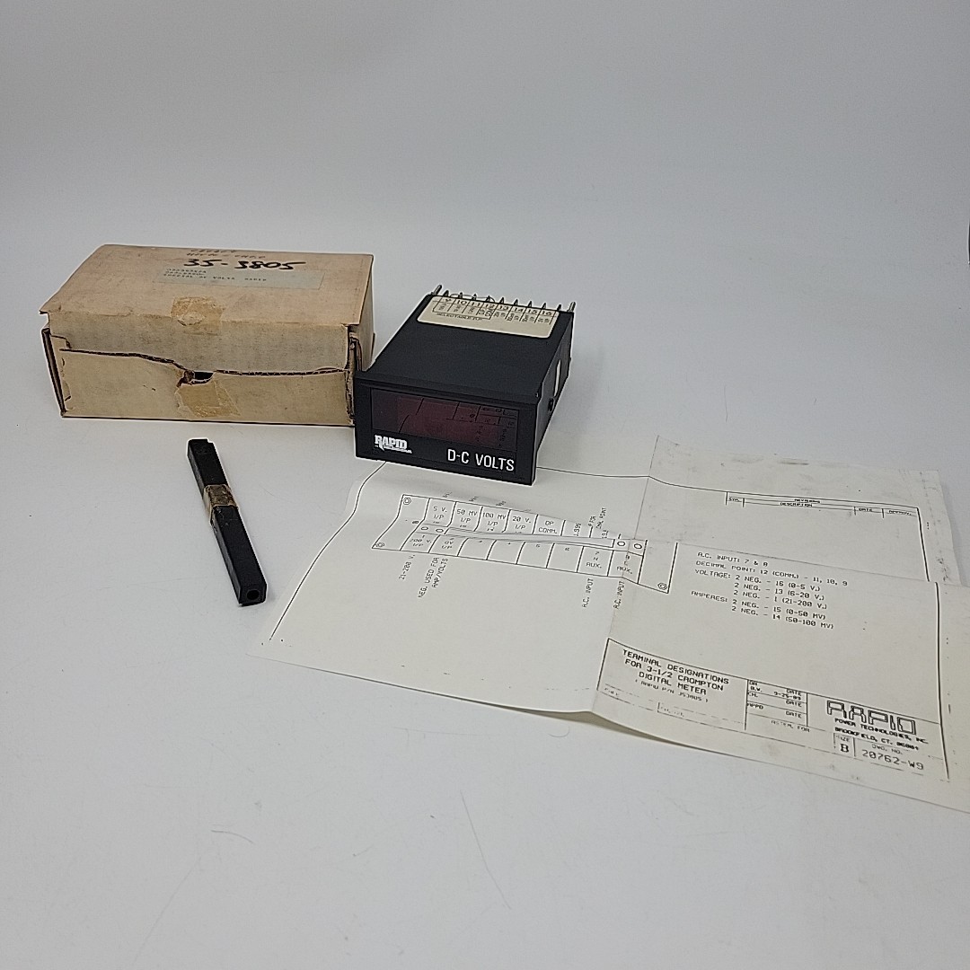 Vintage CROMPTON 262 DDR Frequency Digital Panel Meter 120V Rapid Power England