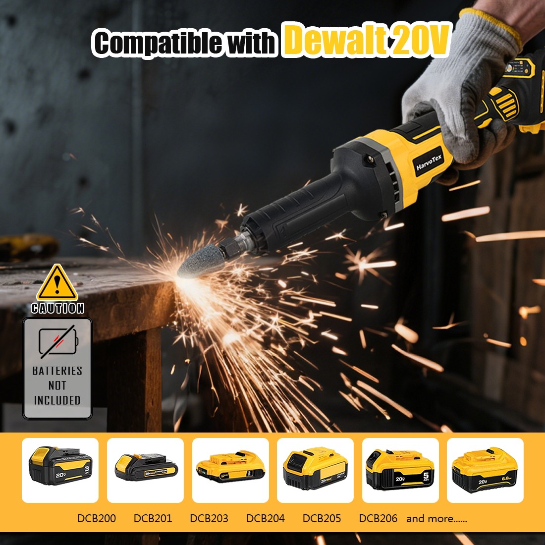 Cordless Die Grinder for Dewalt 20V Battery Variable Speed Brushless Tool Only