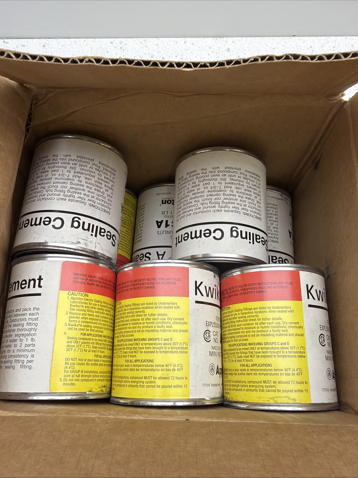 Appleton AC1A Kwiko® A Sealing Cement And Filler PK1 1Lbs Each Can Qty12