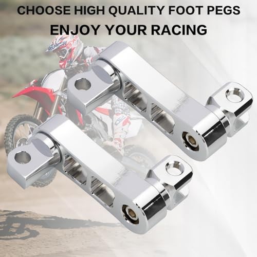 Highway Footpegs Adjustable Passenger Foot Pegs 2 1/4" Extension Chrome