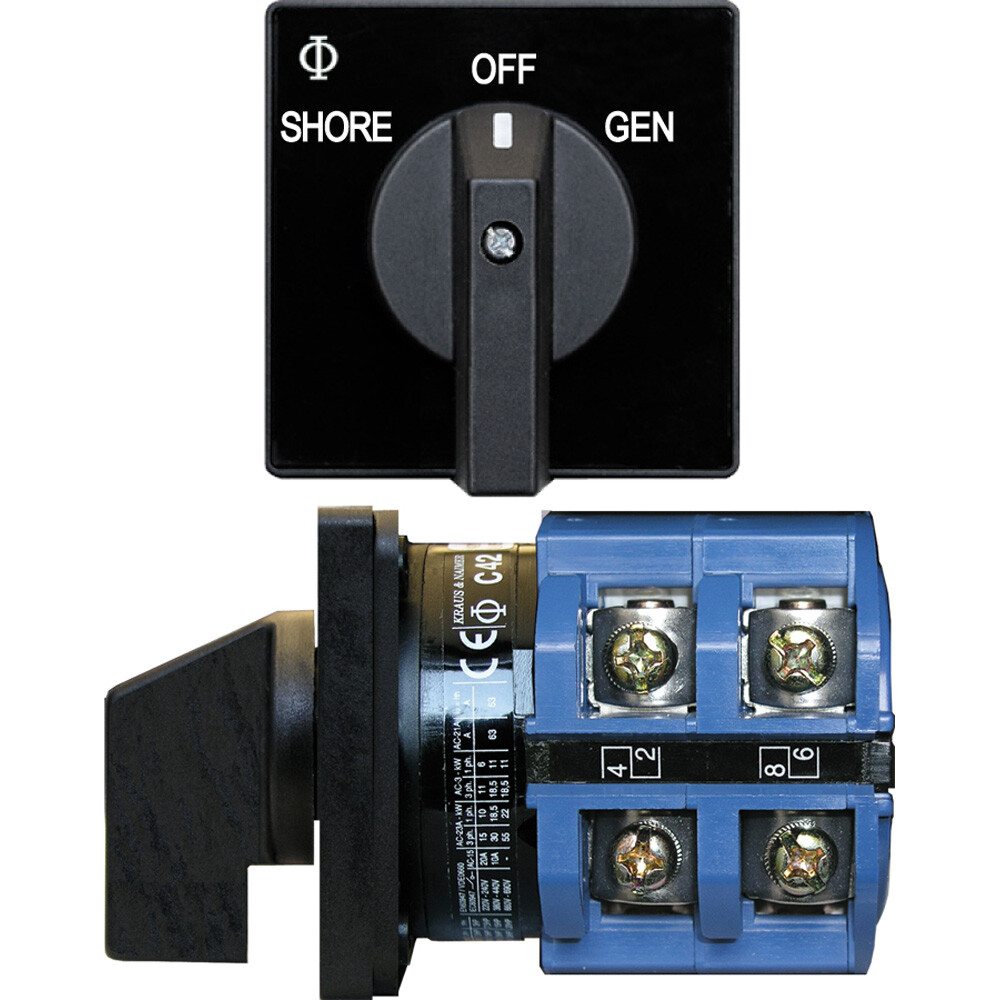 BLUE SEA 9011 SWITCH AC 120VAC 63A OFF +2