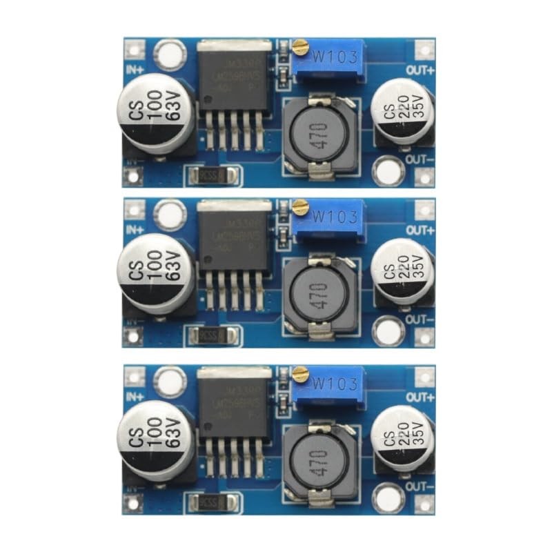 3 Pcs LM2596HVS DC DC Adjustable Step Down Buck Converter Module Set