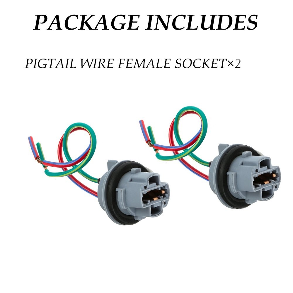 Universal Pigtail Wire Socket 7440 Female 992 Two Harness Signal Turn Brake Park