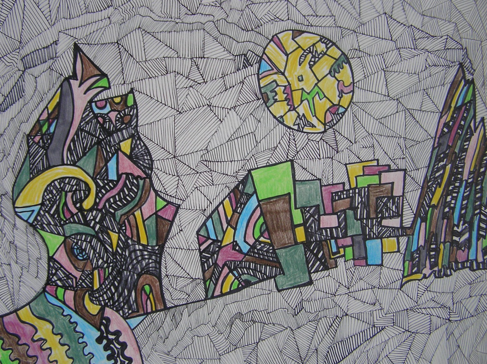 Looking Back - 30 x 42cm Original Drawing On Paper