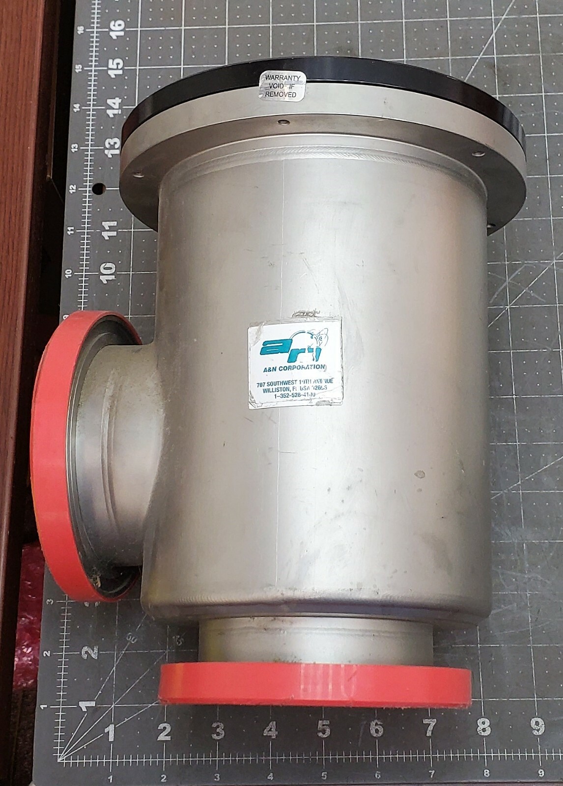 4” Manual HV Aluminum Angle Vacuum Valve A&N PAV400-LF-E-M NEW NO KNOB [D3S4]