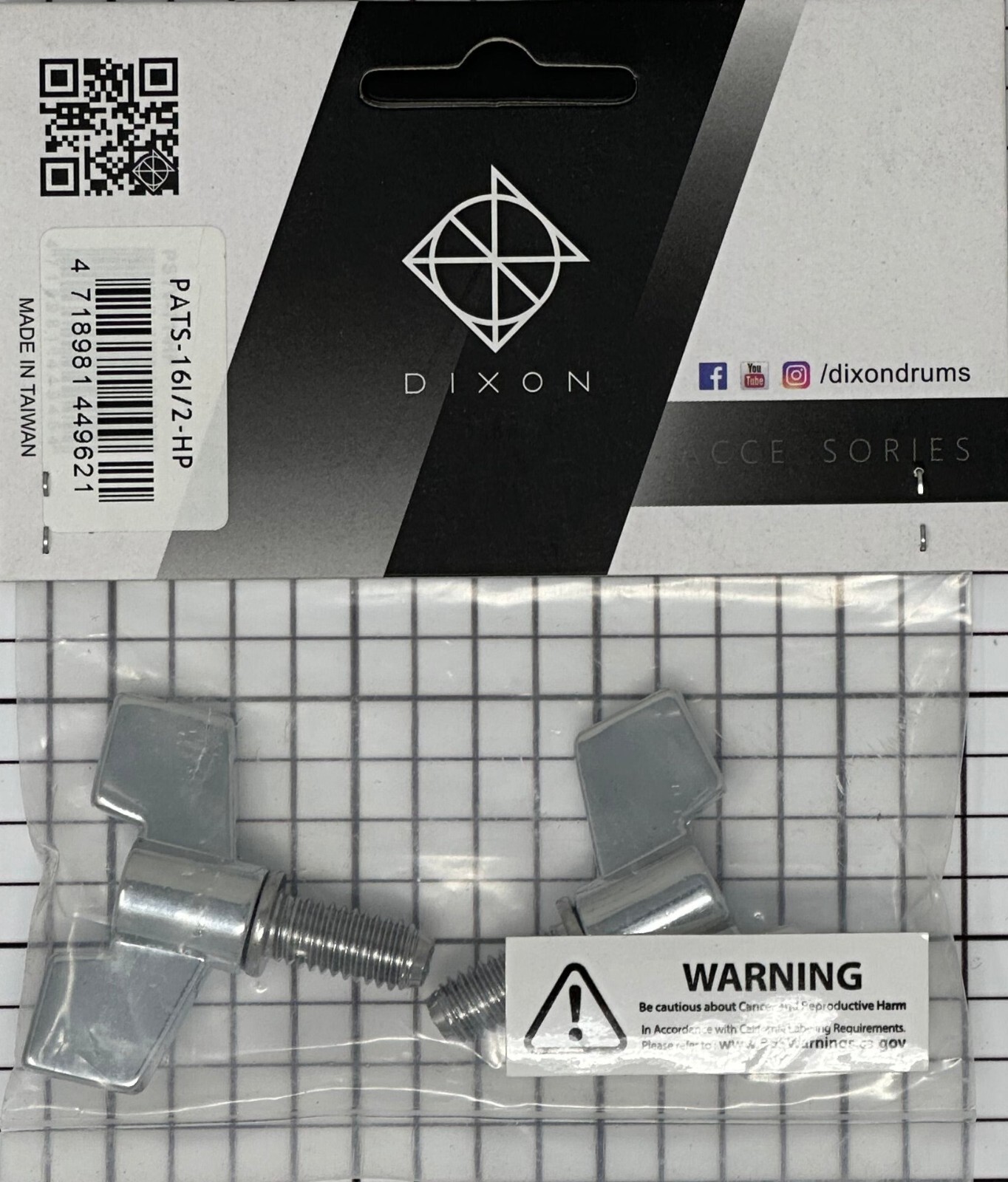 Cymbal Stands & Thrones, 8mm Wing Screws, Dixon 2 Pack