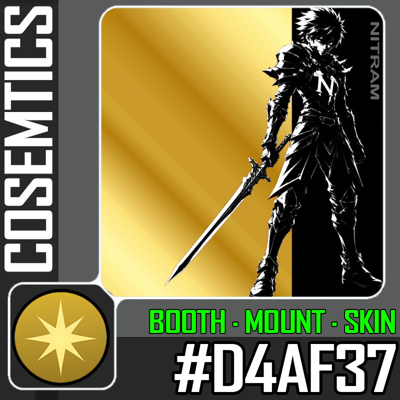 World Zero WZ - PREMIUM HEX - GOLD (#D4AF37) - BOOTH, MOUNT and SKIN