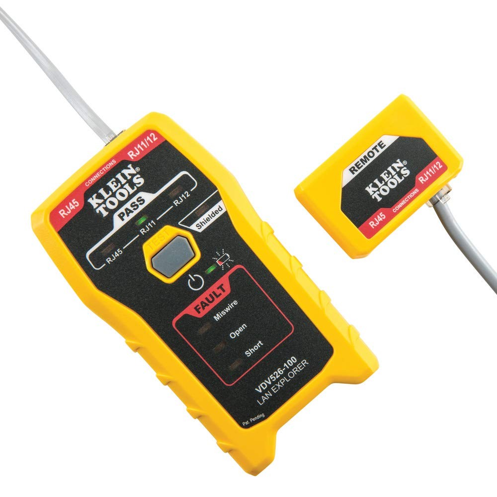 Klein Lan Explorer Test Remote For Rj11 Rj12 Rj45 Cable Testing Vdv526100