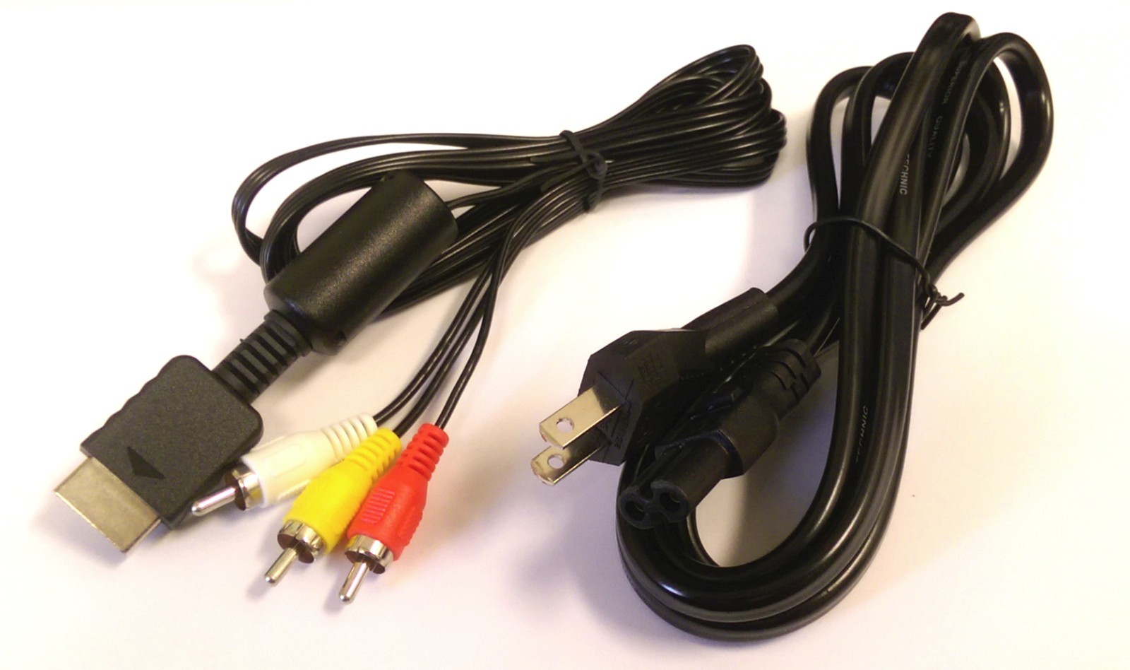 AC Power Cord & AV Cable for PlayStation 1(Original Model) & PlayStation 2(FAT)