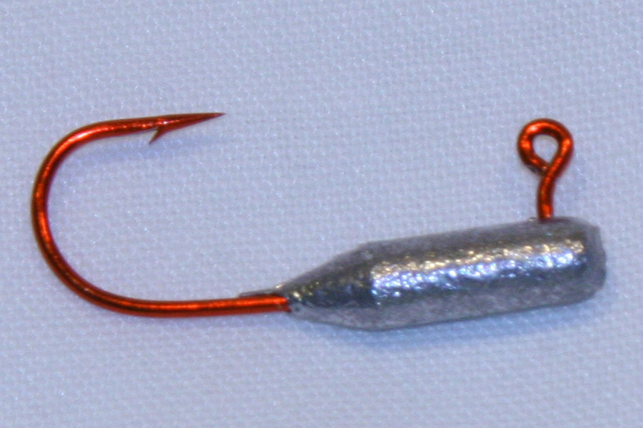 19 pk 1/24 oz Tube Insert Crappie Perch Trout Fishing Jigs Red Aberdeen Hooks