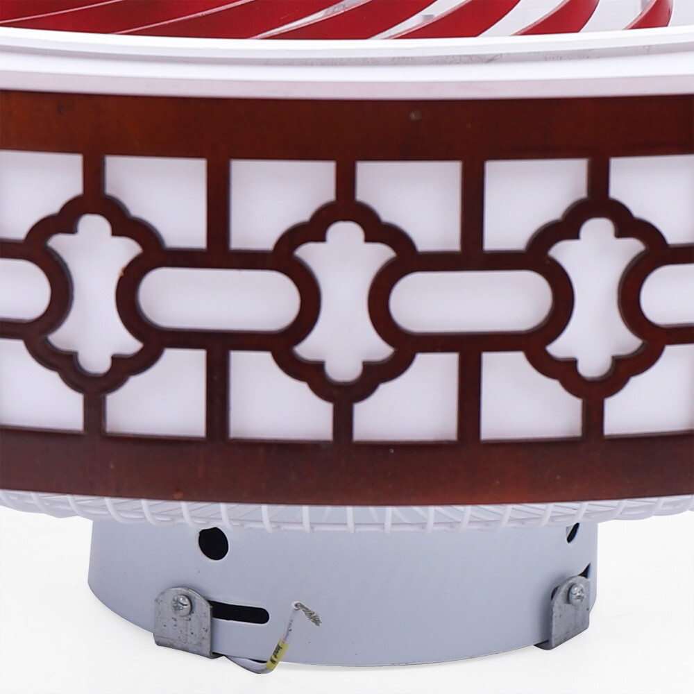22in Red Ceiling Fan w/Light Remote Control 3-Color Lighting Modes 110V 64W NEW