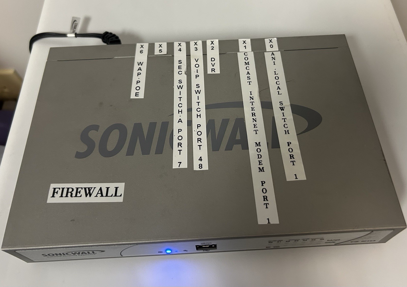 SonicWall TZ 210 Model APL20-063 Network Security Firewall w/ Power Cord