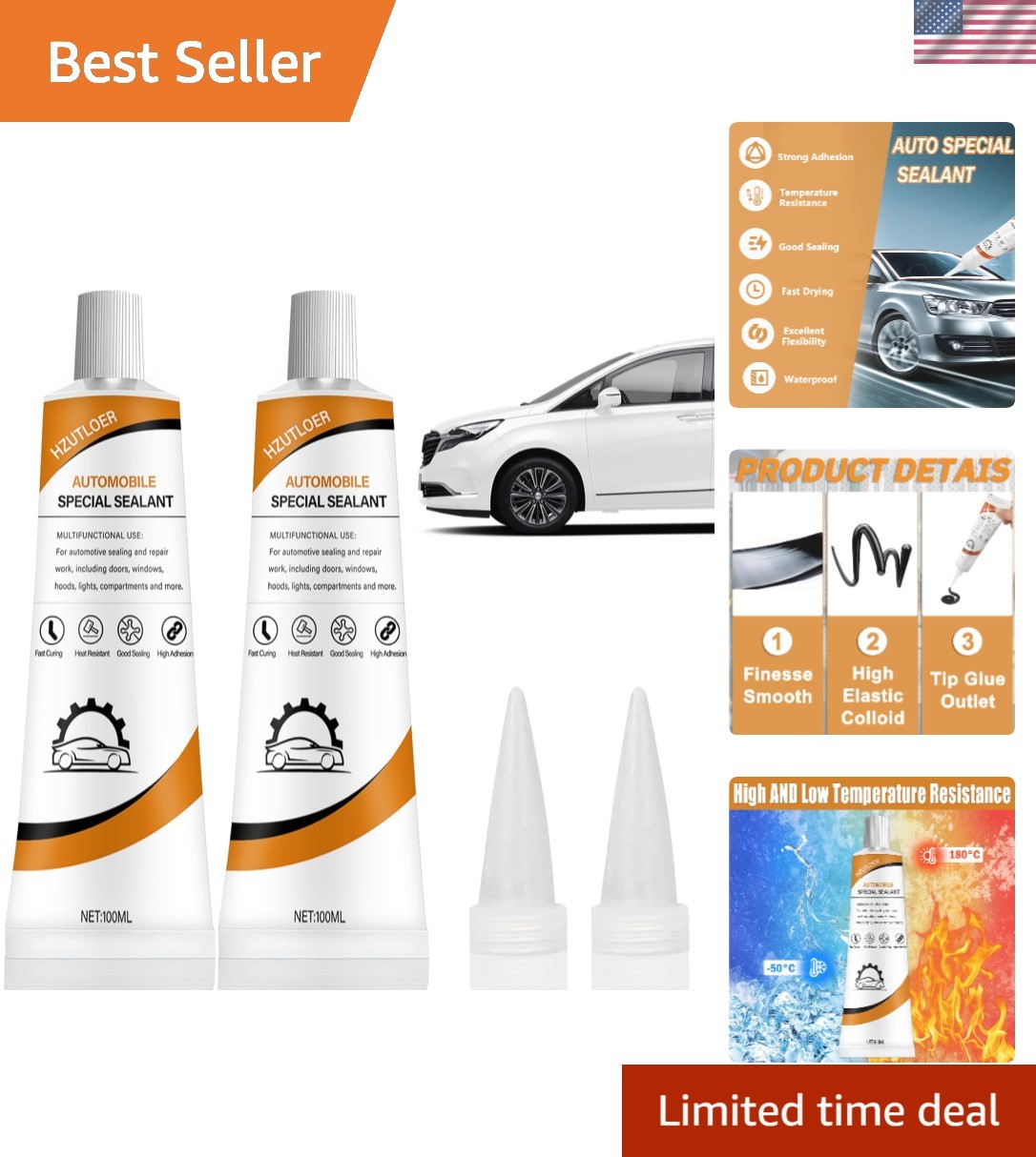 Weather Resistant Automotive Glass Sealant - 200ML for All-Seasons Protection