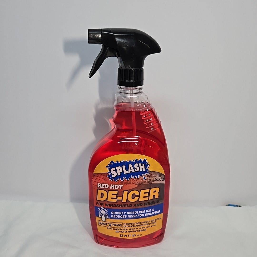 1-SPLASH Red Hot De-icer Windshield and Wipers Trigger Spray 32 Ounces