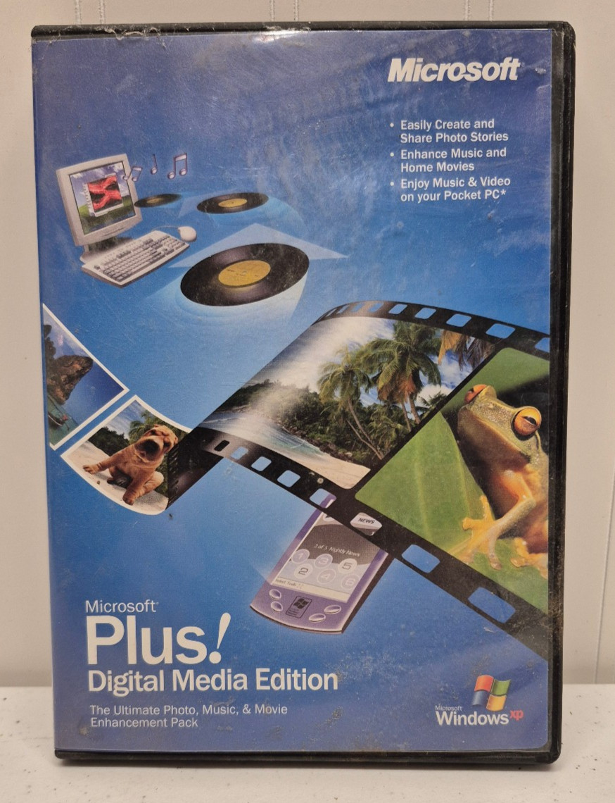 Microsoft Plus! Digital Media Edition for Windows XP with Product Key & Brochure