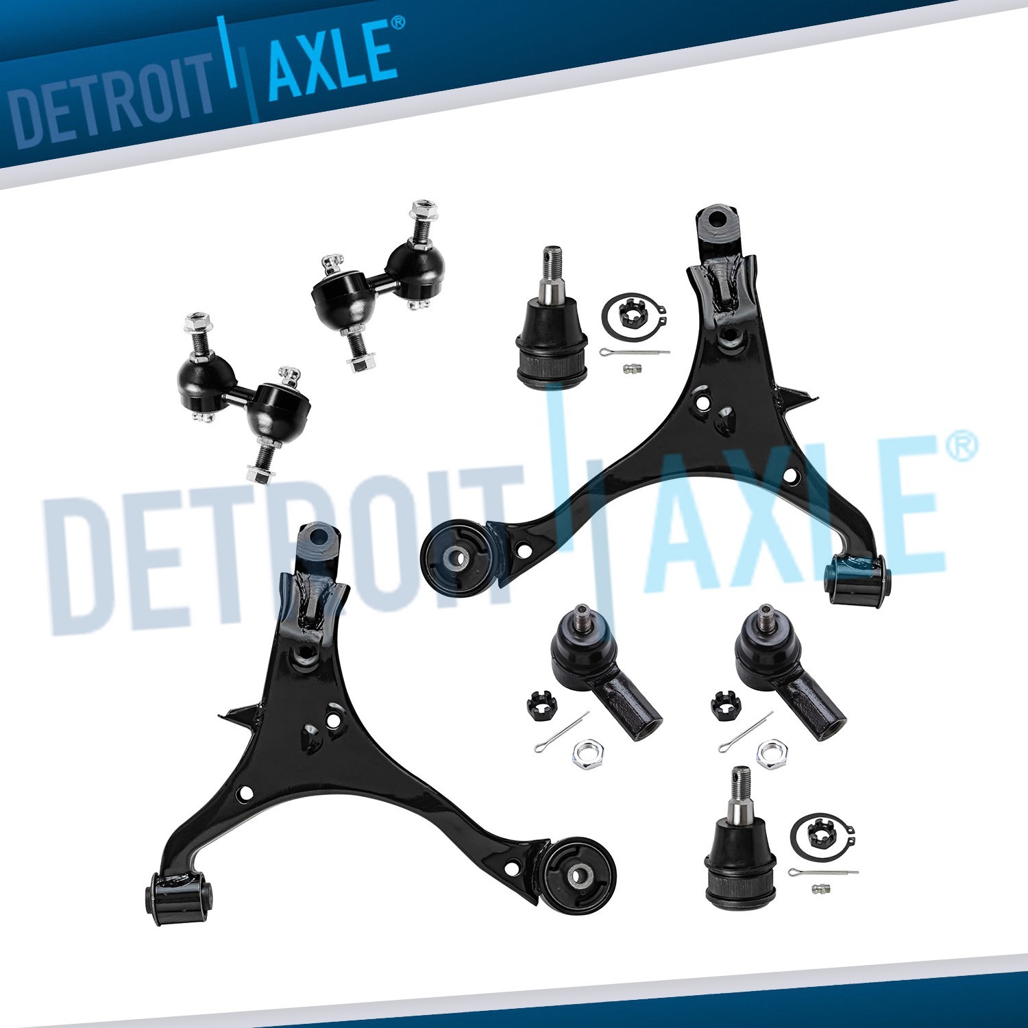 Front Lower Control Arms Tie Rods Kit for 2002 2003 2004 2005 2006 Honda CR-V