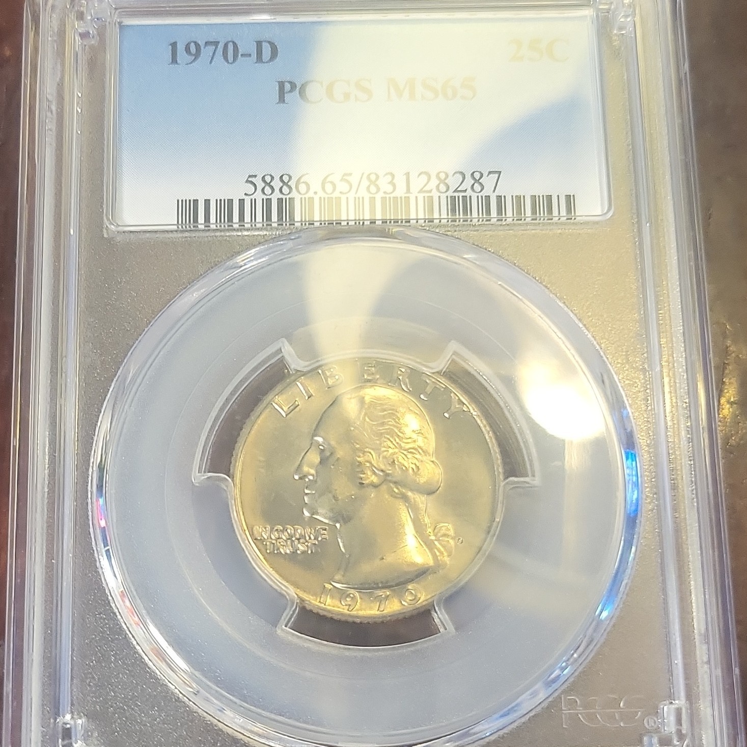 1970 Washington Quarter 25C Denver PCGS MS65 Silver Coin