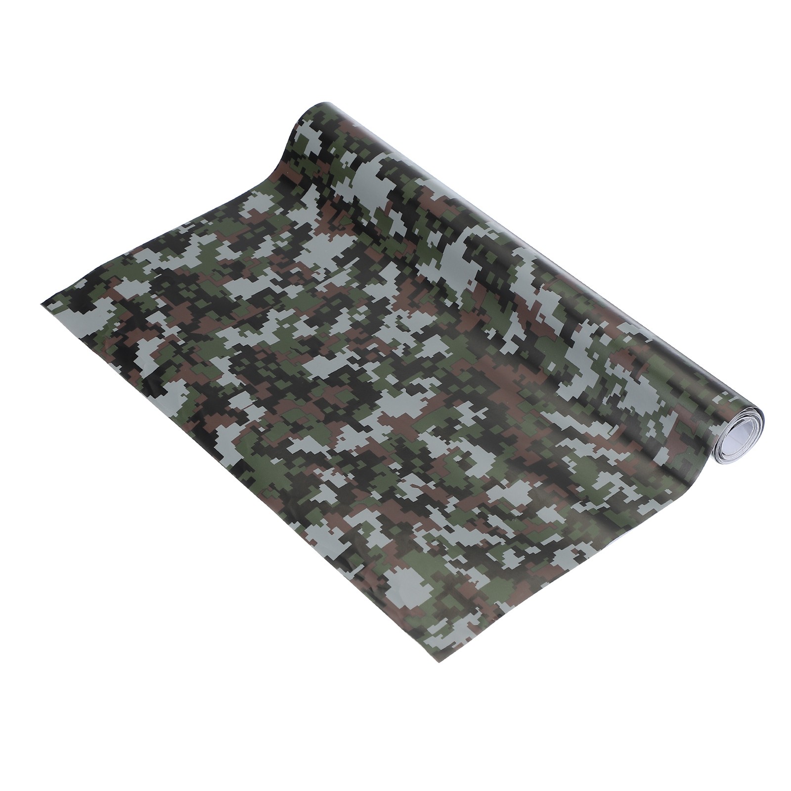 Camo Roll 12"x3ft Self Adhesive Digital Camo Vinyl Wraps, Numeral Dark Green
