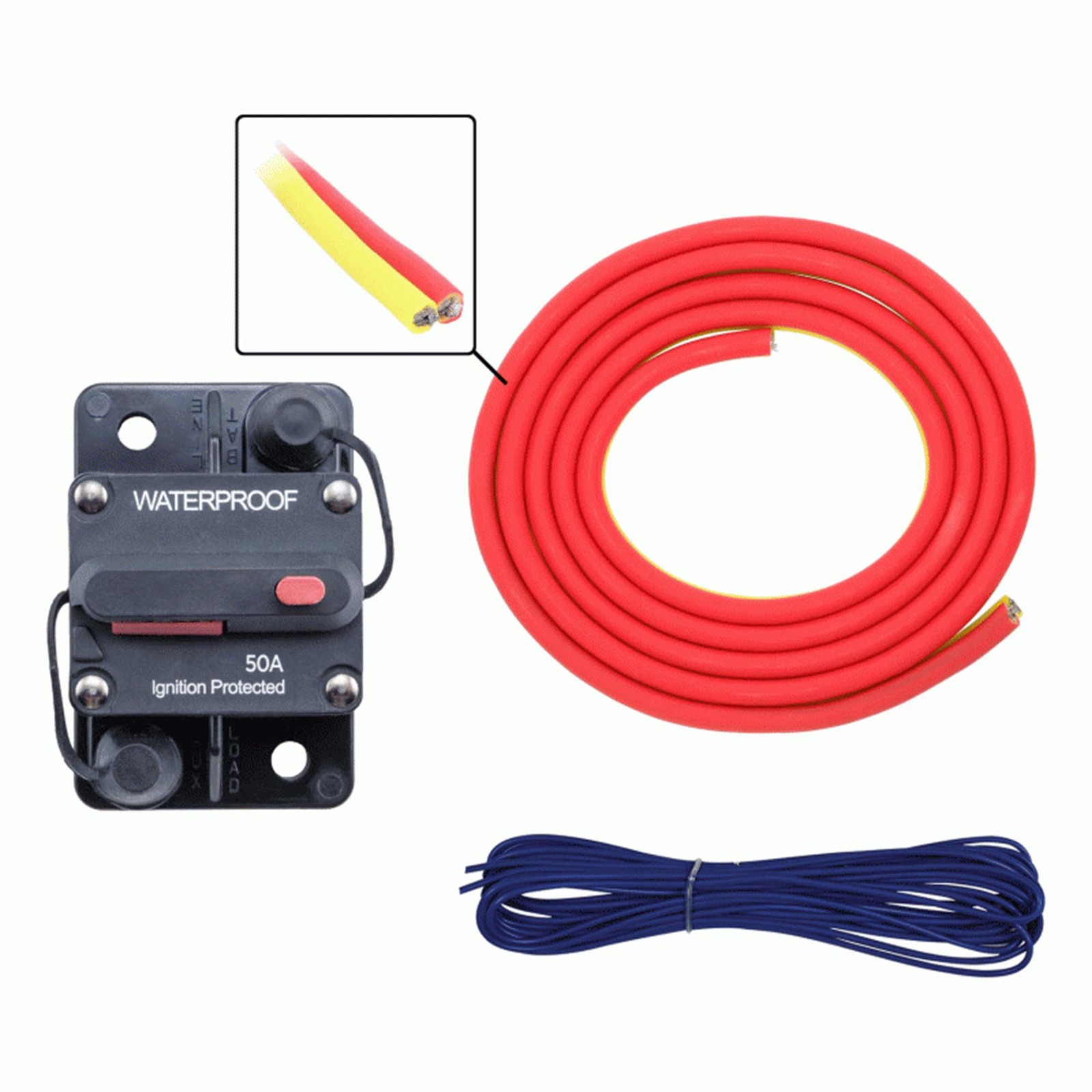Metra MLAK4-10 4GA Marine Amp Kit 10ft w/100A Waterproof/Ignition CB