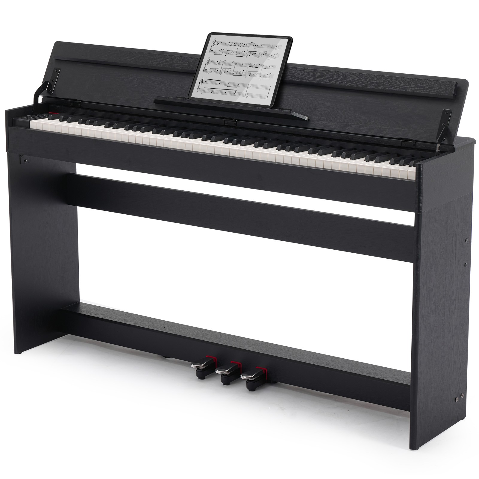 Black 88Key Fully Weighted Digital Piano Graded Hammer Action Keyboard w/3 Pedal