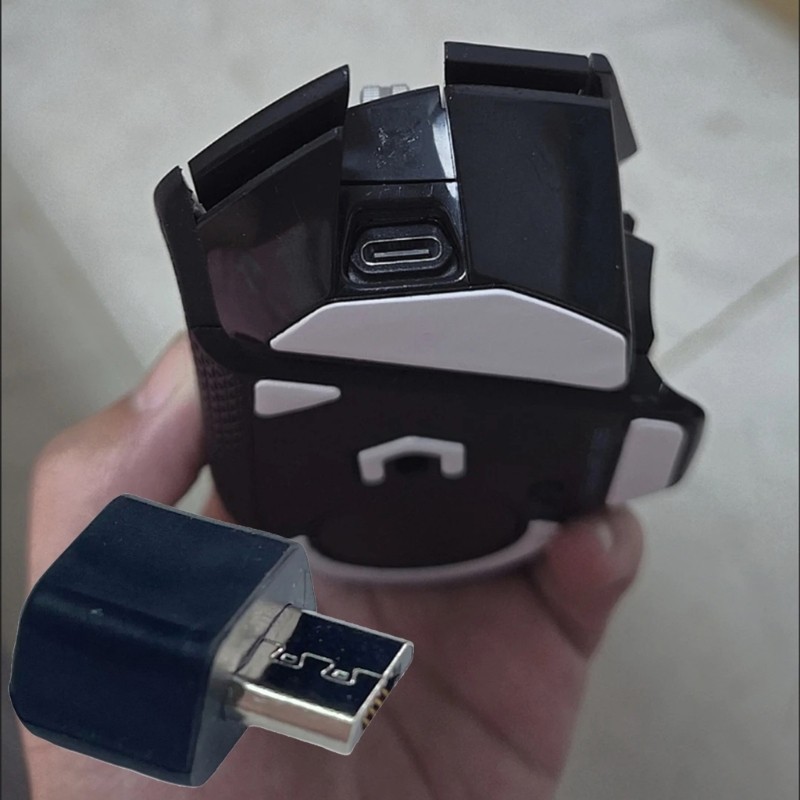 Plastic Metal Micros To Type C Adapter for G502 Wireless Mouse
