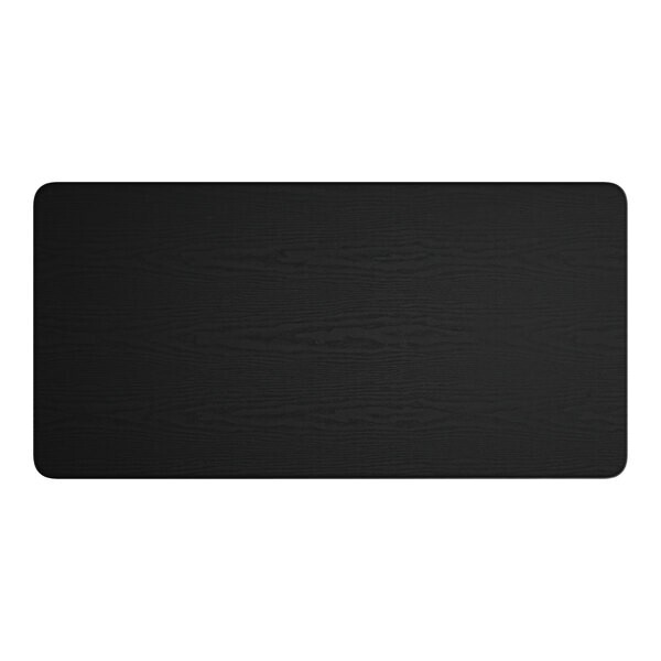 30" x 60" Rectangular Restaurant Table Top with Black Laminate Top Finish