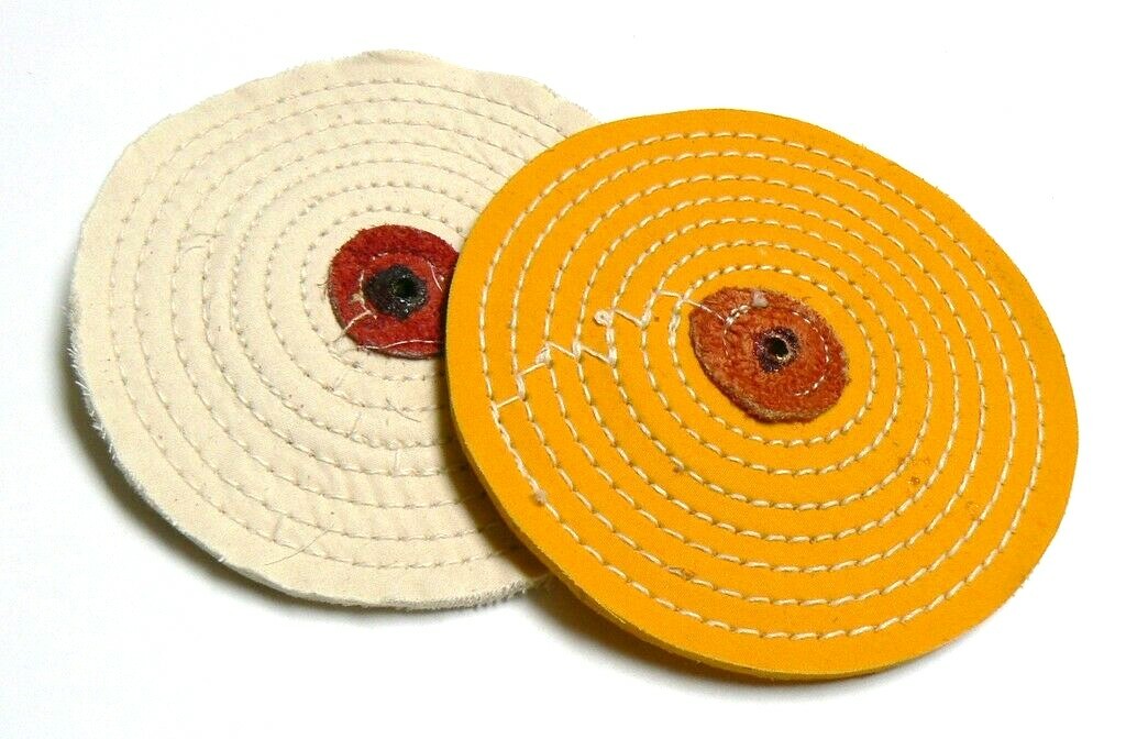 Jewelers Buffs Knife Edge White & Yellow 5" Jewelry Polishing Set of 2 Pcs