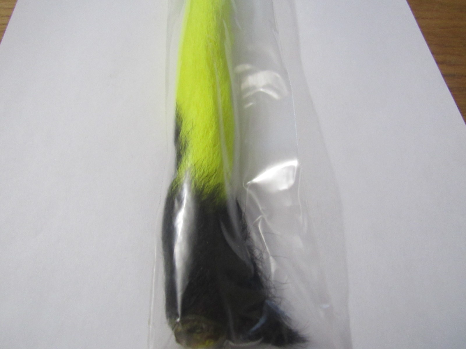 Two Calf Tails dyed Yellow for Fly Tying