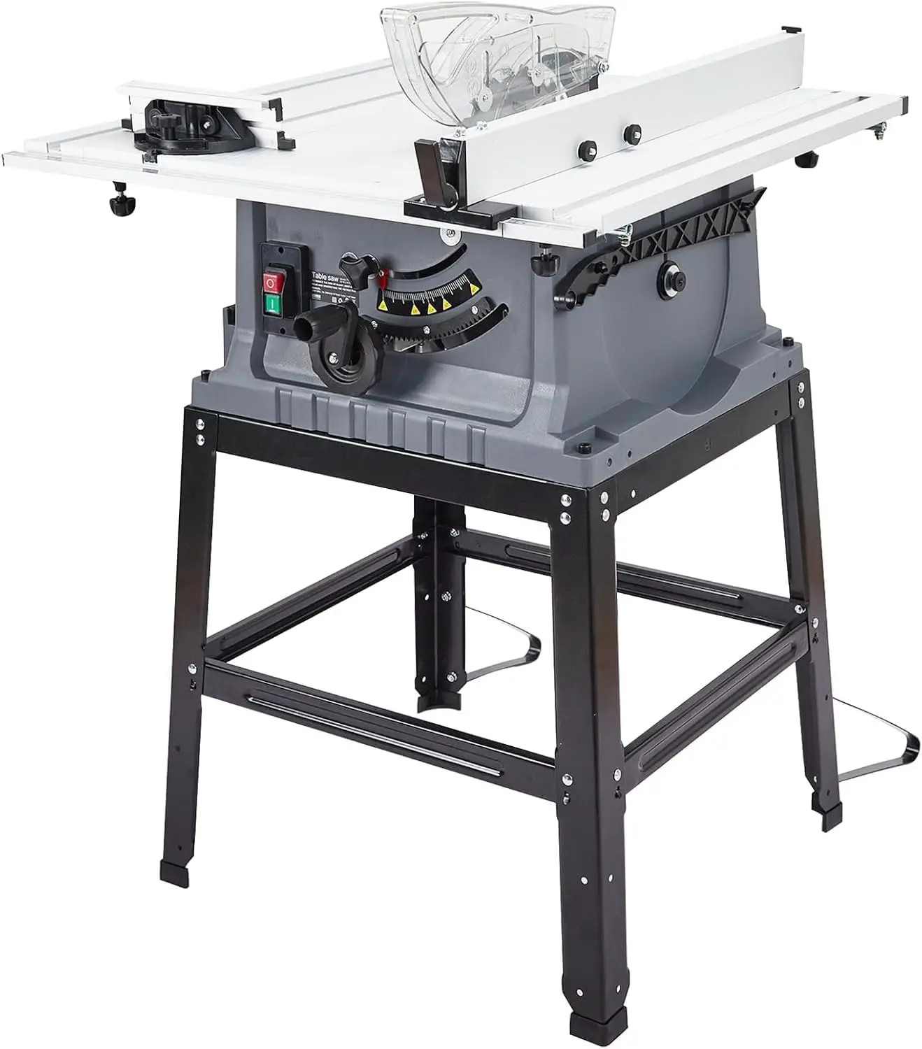 10in Multifunction Table Saw With Stand 5000RPM Portable Table Saws 90°Cross Cut