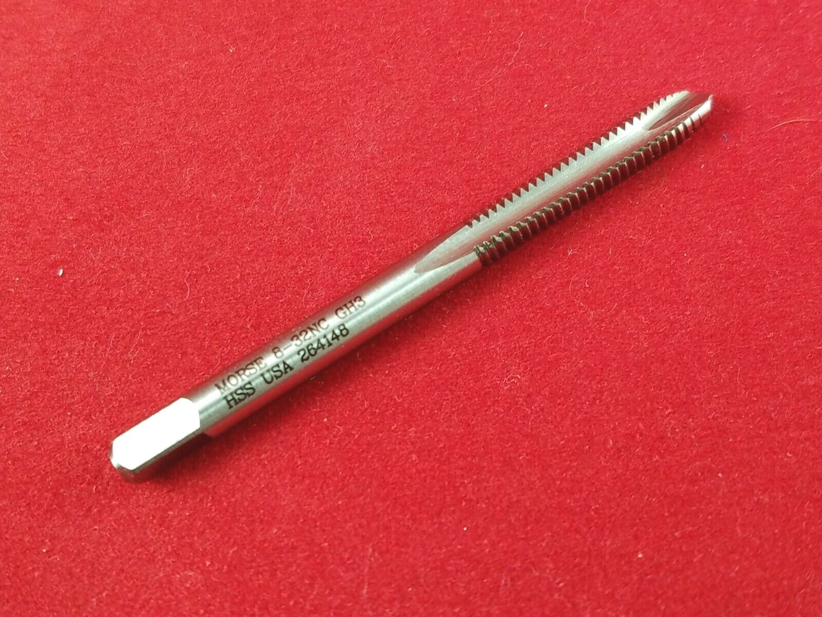 8-32 8/32 NC 2FL Spiral Point Plug Tap Morse MT3634029 Power Tap USA GH3
