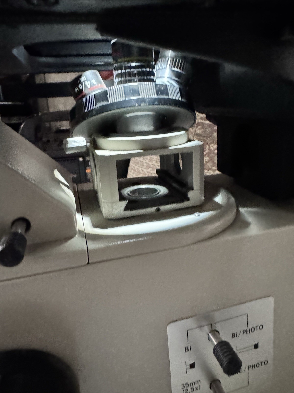 Nikon Diaphot Inverted Phase Contrast Microscope With 3 Objectives