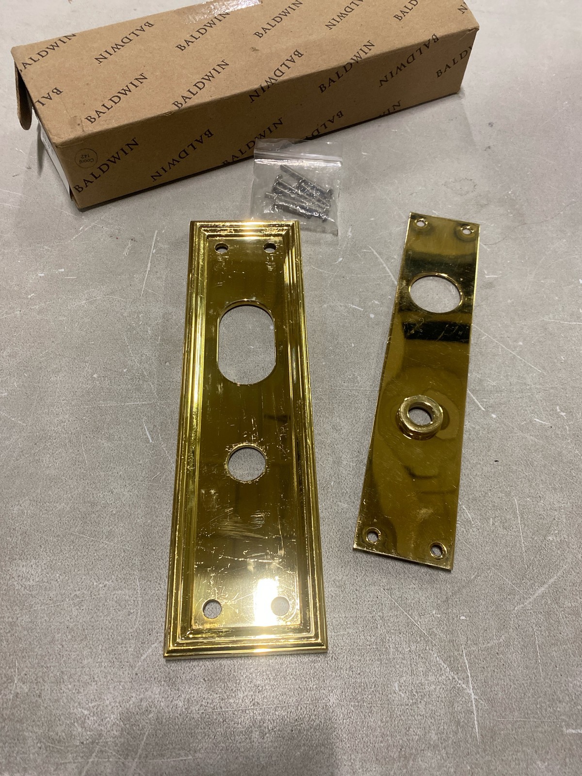 Baldwin 6793031KN Interior Pack Handleset - Non-Lacquered Brass