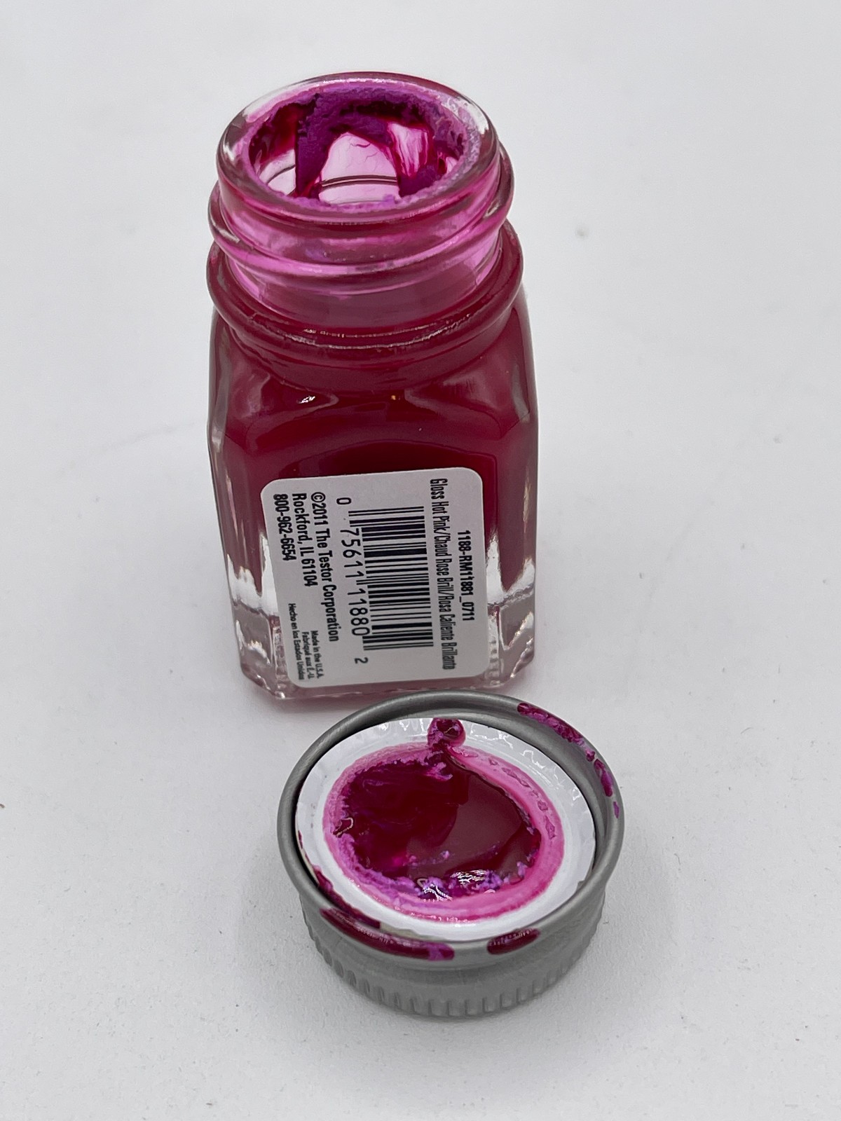 New TESTORS Gloss Hot Pink, 1188TT, Enamel, 0.25 fl oz (qty of 1, 3, or 6)