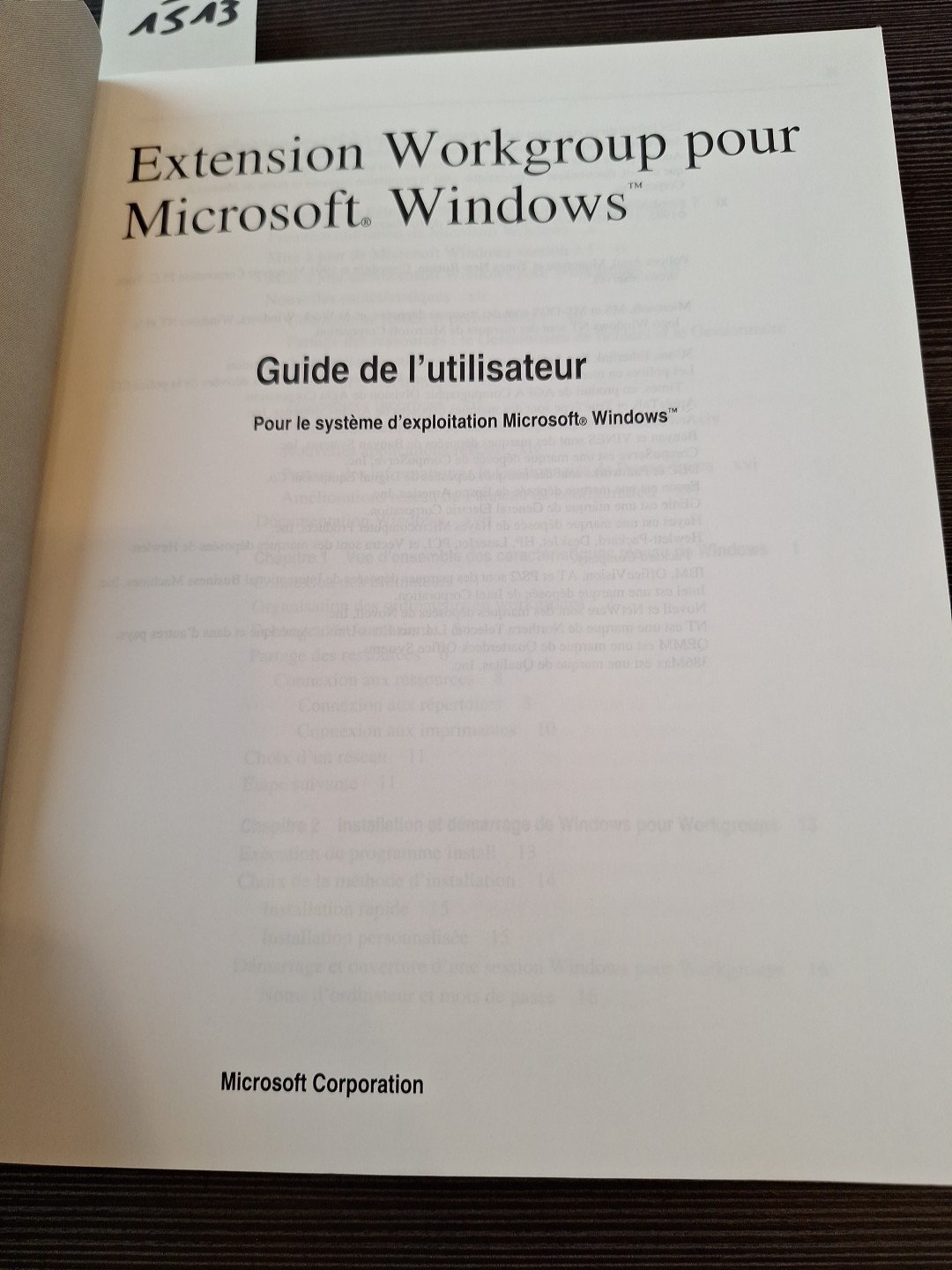 Windows For Workgroups Software French 1993