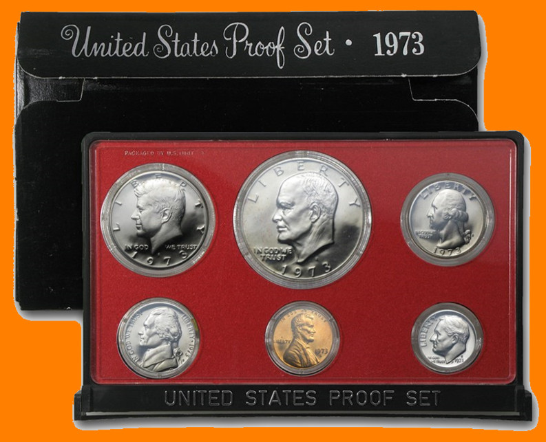 1973 US Proof Set ~ 6 Coin ~ Original Government Packaging OGP