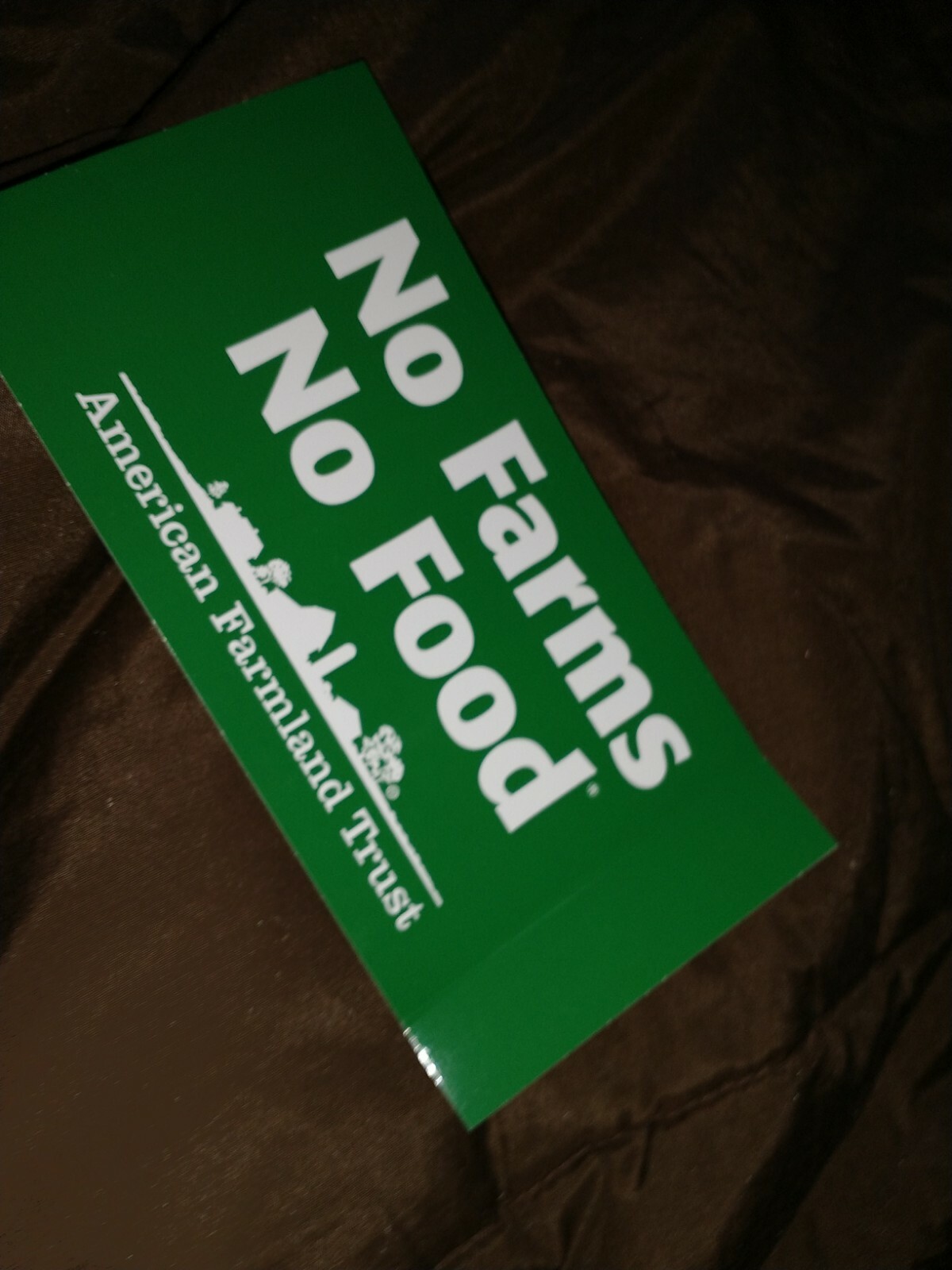 No Farms No Food...Sticker.. Support Farmers/America Workers... Farmland Pride $