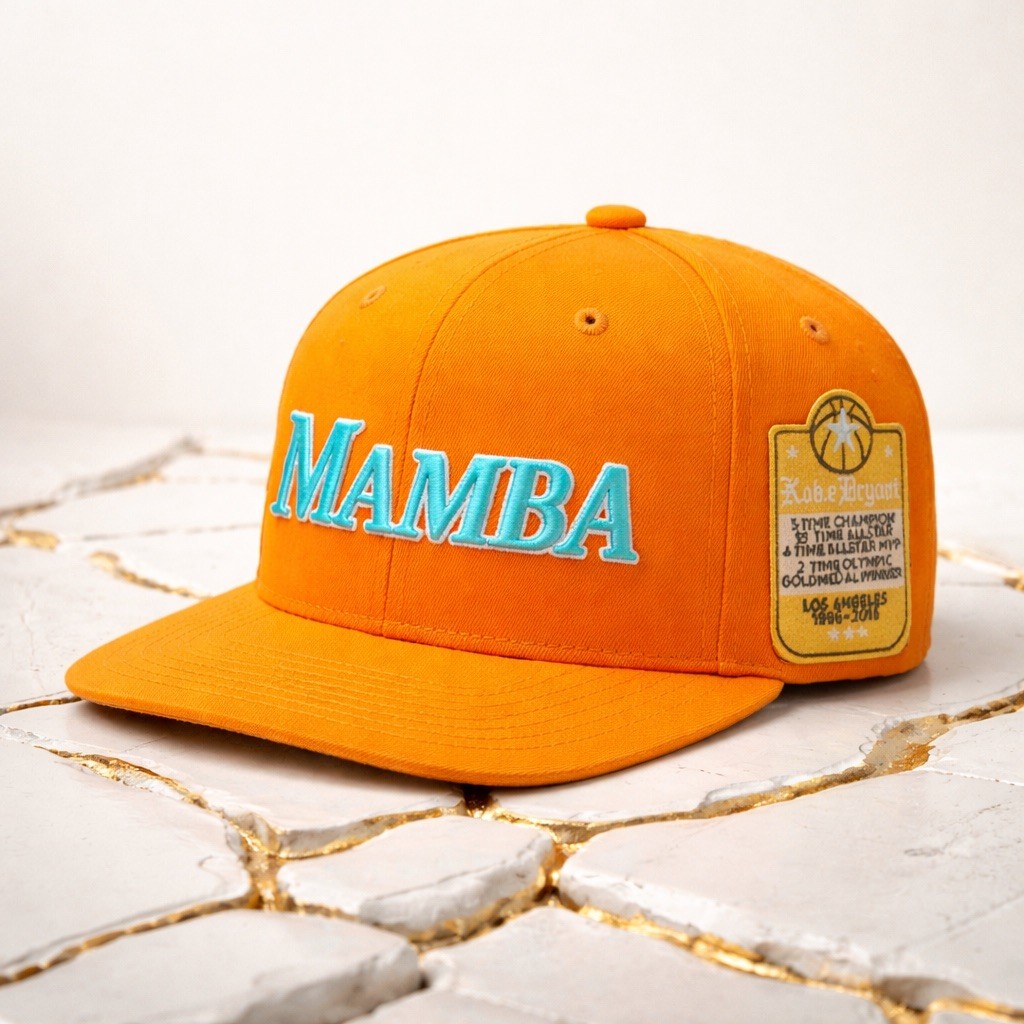 Headgear Classics Hat Mamba Kobe Bryant Los Angeles Snapback Orange Teal Cap