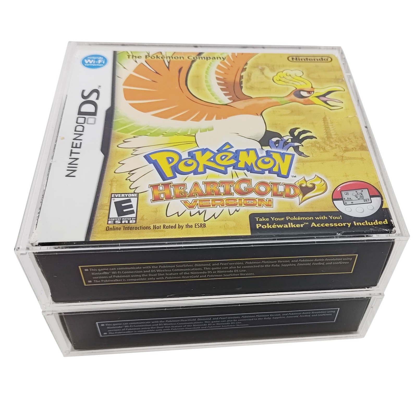 Acrylic Display Case/Box Protector Compatible with Pokemon HeartGold SoulSilv...