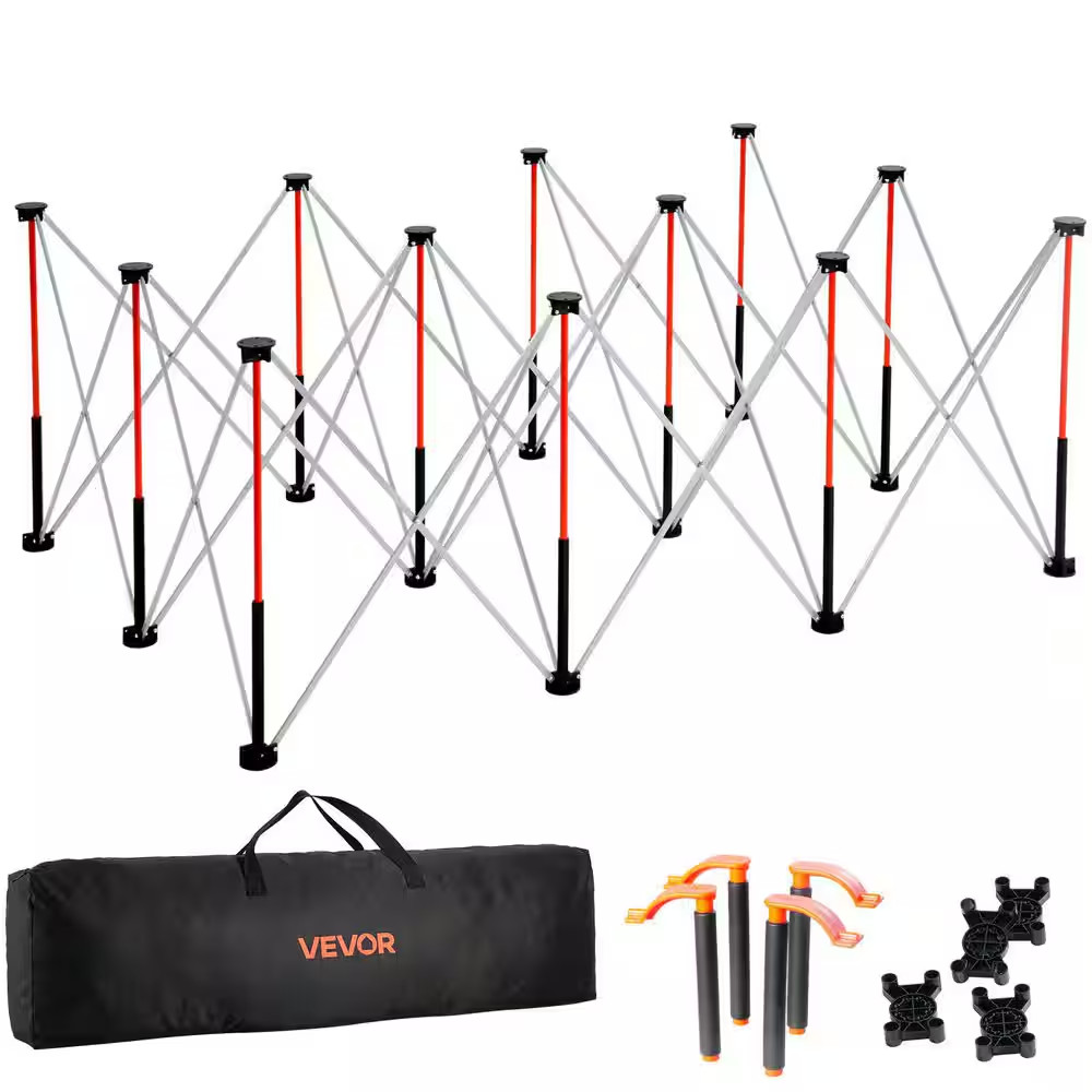 Portable Folding Workstand, 6.12 X 4.14 Ft. Collapsible Workbench, 4500 Lbs. Wei