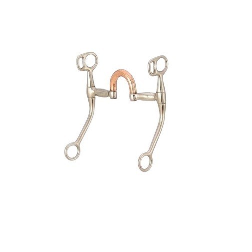 Horse Bit 5" Solid Copper Mouth Double Hinged Port 6.5" Cheek Balanced Snaffle