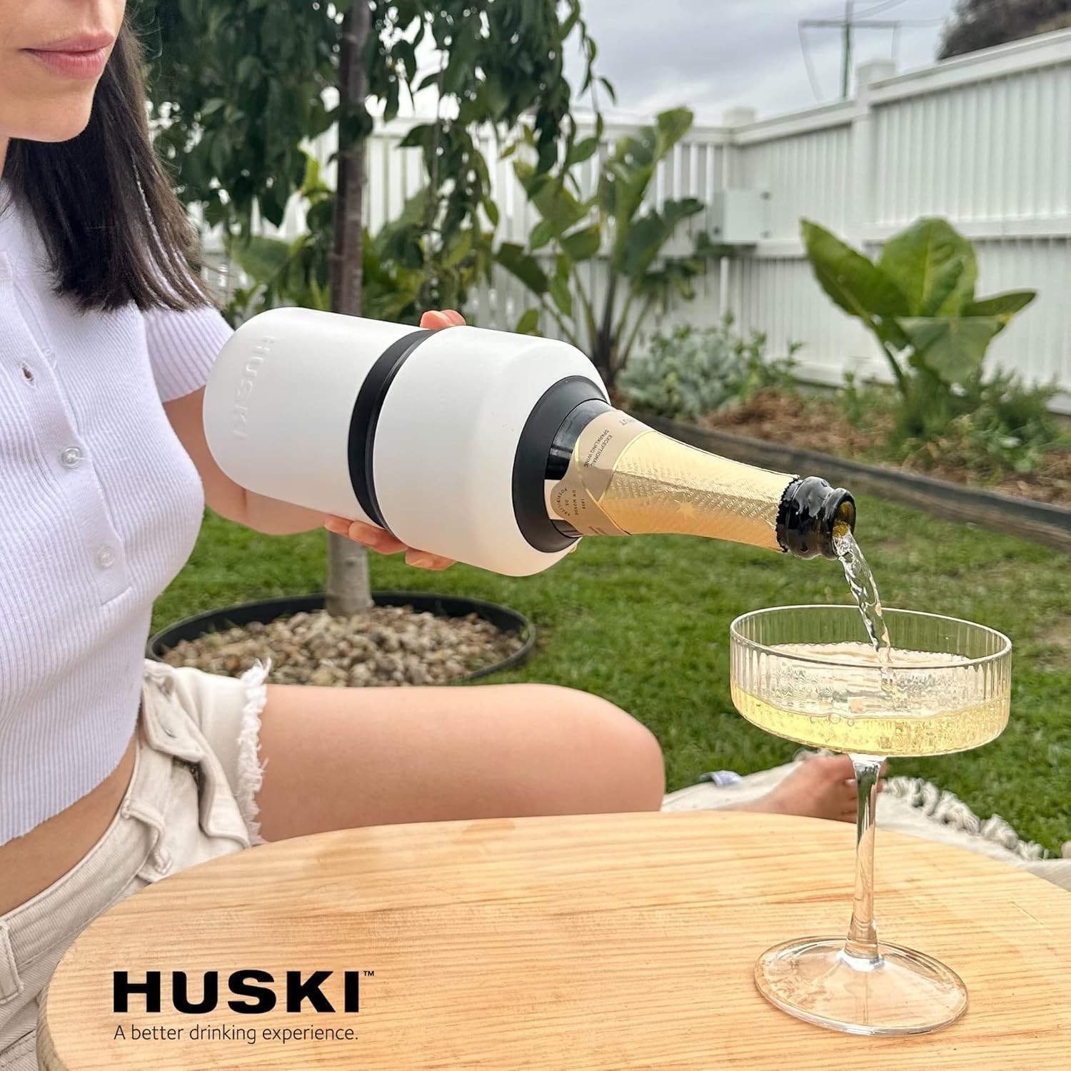 Next Generation Stainless Wine Cooler - Keeps Wine Perfectly Chilled 6 Hours