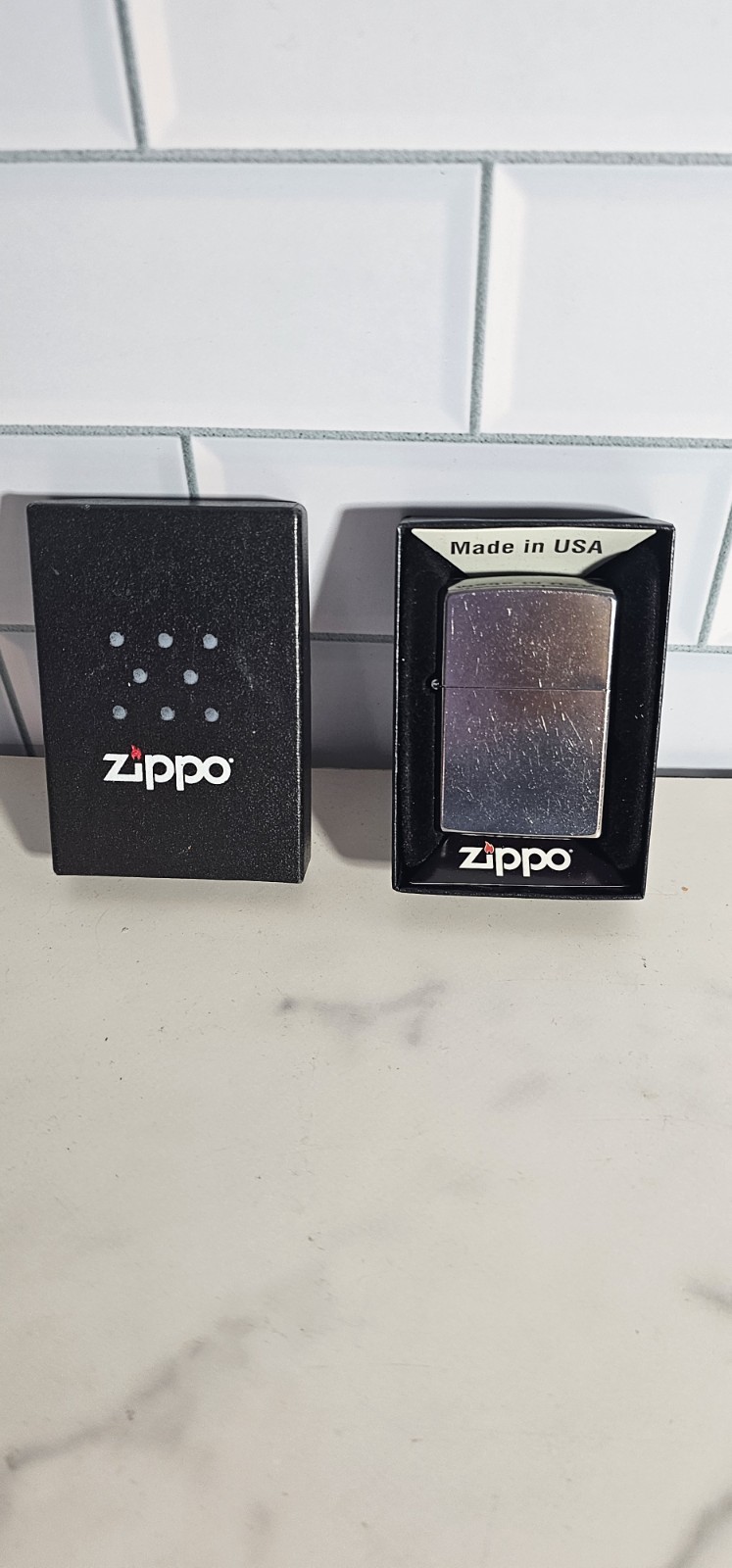 Zippo GL-1009 Classic Street Chrome Lighter Nib
